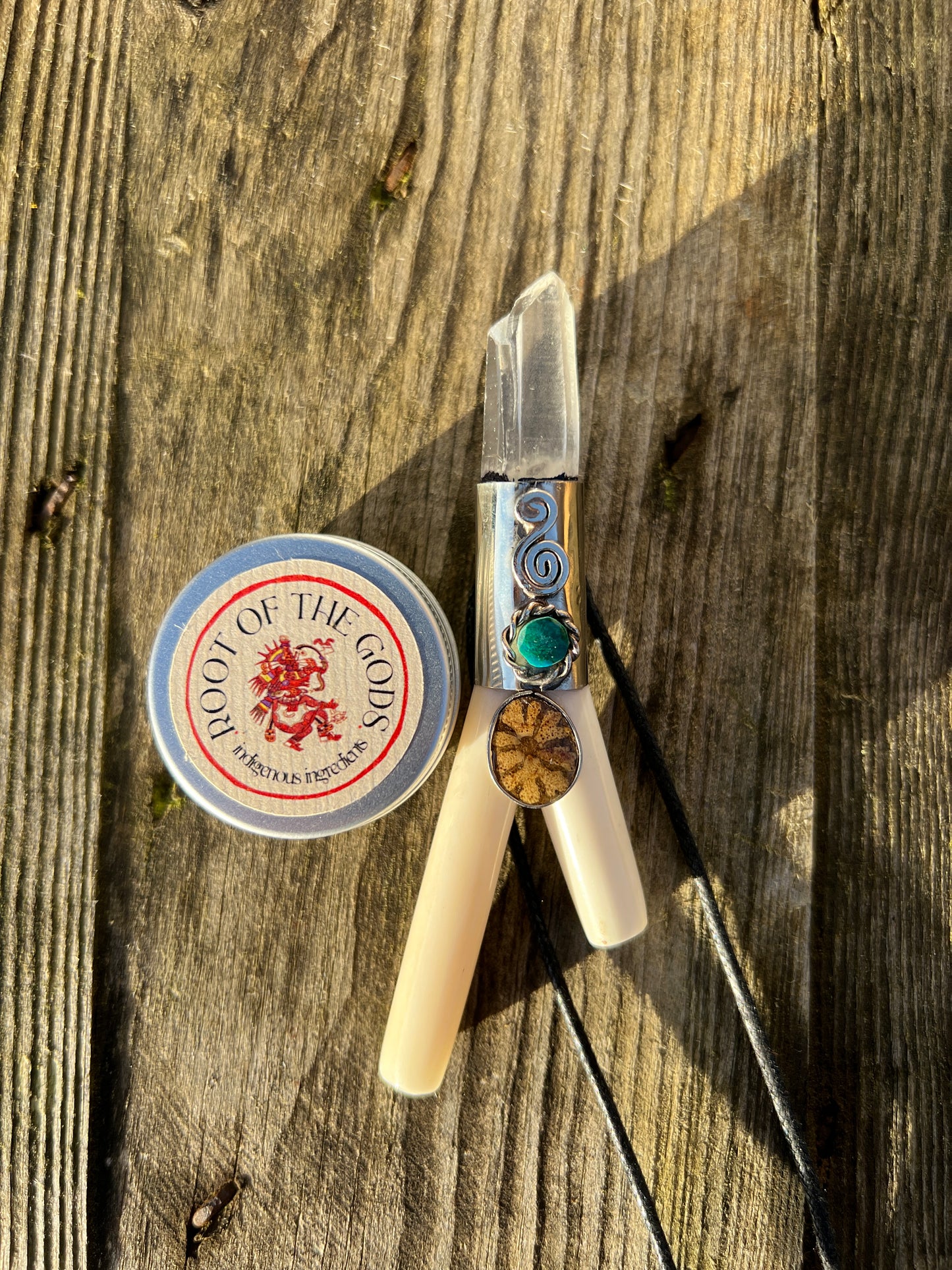 Starter Kit: Hapé / Rapé 10gr & Kuripe Bone With Cristal SelfApplicator Pipe